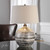 Horizontal Dark Mocha & Ivory Stripe Table Lamp