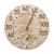 Leaves Indoor/Outdoor Wall Clock & Thermometer - Weathered Limestone