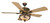 Log Cabin Ceiling Fan with Pinecone Inverted Light
