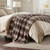 North Bend Faux Fur Oversized Bed Throw - Chocolate
