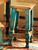 Old Wood Turquoise Barstool - 30 Inch