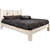 Ranchman's Platform Bed with Laser-Engraved Bear Design - King