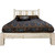 Ranchman's Platform Bed with Laser-Engraved Bear Design - Queen