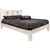 Ranchman's Platform Bed with Laser-Engraved Moose Design - Queen