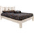 Ranchman's Platform Bed with Laser-Engraved Pine Tree Design - Full