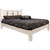 Ranchman's Platform Bed with Laser-Engraved Pine Tree Design - King