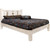 Ranchman's Platform Bed with Laser-Engraved Pine Tree Design - Queen