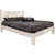 Ranchman's Platform Bed with Laser-Engraved Wolf Design - Twin