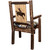 Ranchman's Woodland Upholstery Captain's Chair with Laser-Engraved Bronc Design