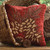 Red Pinecone Hooked Pillow Cover