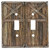 Rustic Barn Door Double Switch Cover