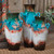 Santa Fe Teal Pottery Vases (Set of 3)