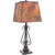 Scroll Metal Table Lamp w/ Western Shade