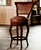 Spanish Heritage Swivel Counter Stool with Back - Brown