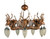 Stag Head Chandelier with Seven Glass and Wire Globes