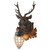 Stag Mount Wall Sconce with Globe Shade - Right Facing