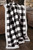 Timber Black & White Plaid Throw