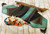 Turquoise Croc Leather Table Runner - 14 x 72