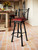 Coronado Iron Counter Stool with Back - Antique Red - Set of 3