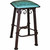 Coronado iron Counter Stool - Turquoise & Nail Heads