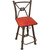 Coronado Iron Counter Stool with Swivel Back - Colonial Red