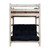 White Bluff Bunk Bed - Twin over Full Futon Frame and Mattress - Clear Lacquer Finish