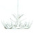 Whitetail Deer 12 Antler Cascade White Chandelier