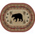 Wooded River Bear Rug - 8 x 10 Oval