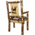 Woodsman Woodland Upholstery Captain's Chair with Laser-Engraved Elk Design