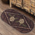 Twig Pinecones Brown Oval Rug