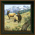 Mountainside Elk Personalized Framed Canvas - 18 x 18