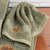 Pine Branch Green Embroidered Wash Cloth