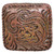 Tooled Rustic Leather Cabinet Knob