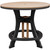 Beckett Counter Height Round Table - Mocha & Black