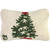 Snowy Christmas Tree Hooked Wool Pillow