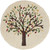 Autumn Tree Hooked Wool Chair Pad