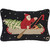 Santa Canoe Hooked Wool Pillow