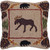 Moose & Pinecones Hooked Wool Pillow