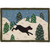 Snowy Hill Dog Hooked Wool Rug