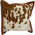 Cowhide Pillow with Braided Border