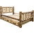 Cascade Storage Bed with Laser Engraved Bear Design - Full