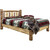 Cascade Platform Bed with Laser Engraved Bear Design - Full