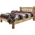 Cascade Platform Bed with Laser Engraved Pine Tree Design - Full