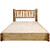 Cascade Platform Storage Bed with Laser Engraved Bear Design - Full