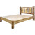 Cascade Platform Bed with Laser Engraved Pine Tree Design - Cal. King