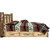 Cascade Platform Storage Bed with Laser Engraved Moose Design - King