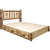 Cascade Platform Storage Bed with Laser Engraved Elk Design - Cal. King