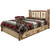 Cascade Platform Storage Bed with Laser Engraved Elk Design - Queen