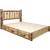 Cascade Platform Storage Bed with Laser Engraved Moose Design - Twin