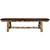 Cascade 6 Foot Upholstered Plank Style Bench - Saddle